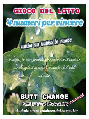 cover image of Gioco del Lotto--4 numeri per vincere Ambo